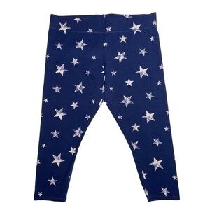 Mixit Capri Legging Pants Star Print Dark Blue White Size XL